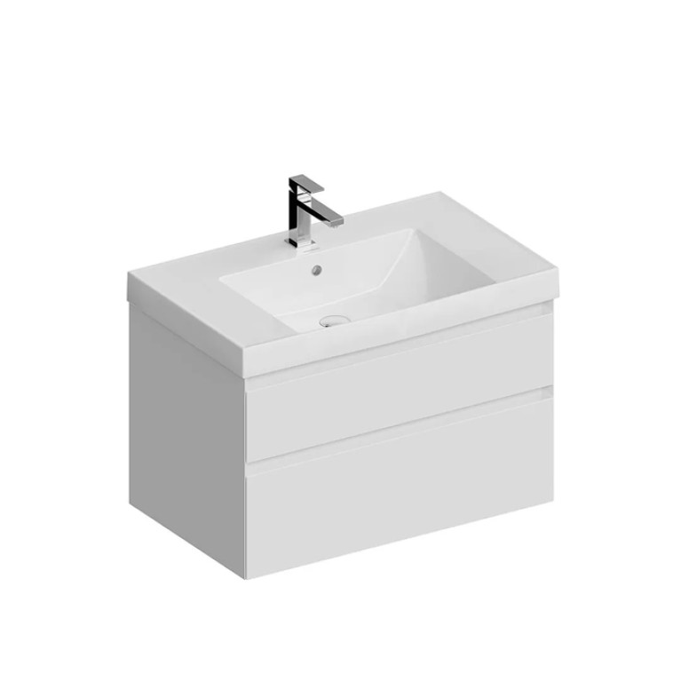 Kerama Marazzi Тумба CUBO подвесная с ящиками 80, белая матовая