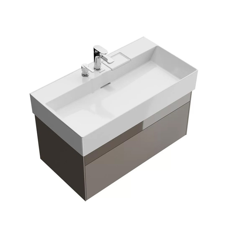 Kerama Marazzi Тумба LOGICA подвесная 2 ящика 90 см, песчаный