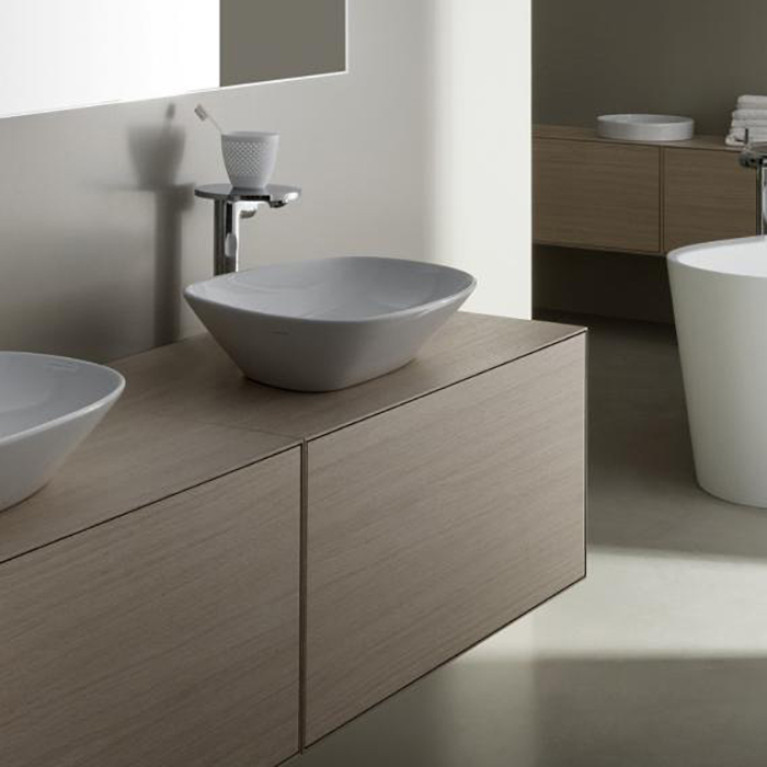 LAUFEN BOUTIQUE Тумба под раковину 900x500x430 мм., 1 ящик, с отверстием для раковины по центру, цвет светлый дуб