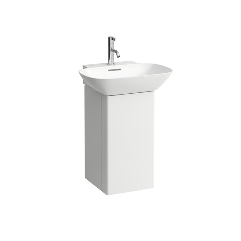 Laufen INO Тумба под раковину 810302, 320х340х605мм, с 1 дверцей, с сифоном, с 4 полками, SX, цвет: белый матовый