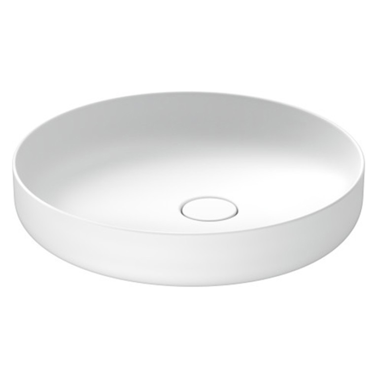 Duravit Vitrium Раковина накладная круглая 460мм, из DuroCast UltraResist-композит, без перелива и полки для смесителя , Цвет белый матовый