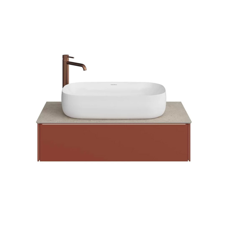 Kerama Marazzi Тумба MAGICA подвесная 90, 1 ящик, венецианский красный матовый