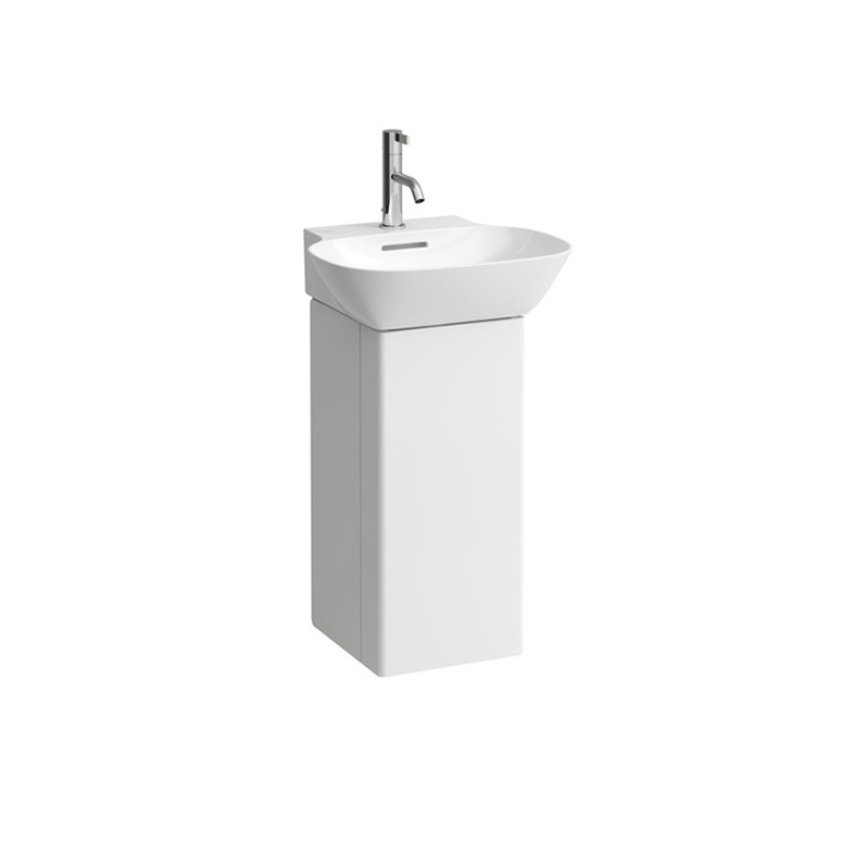 Laufen INO Тумба под раковину 815301, 280х310х605мм, с 1 дверцей, с сифоном, с 4 полками, DX, цвет: белый матовый