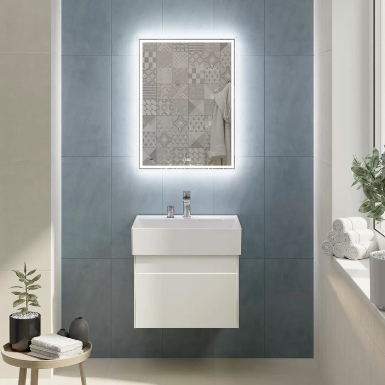 Kerama Marazzi Тумба LOGICA подвесная 2 ящика 60 см, белоснежный