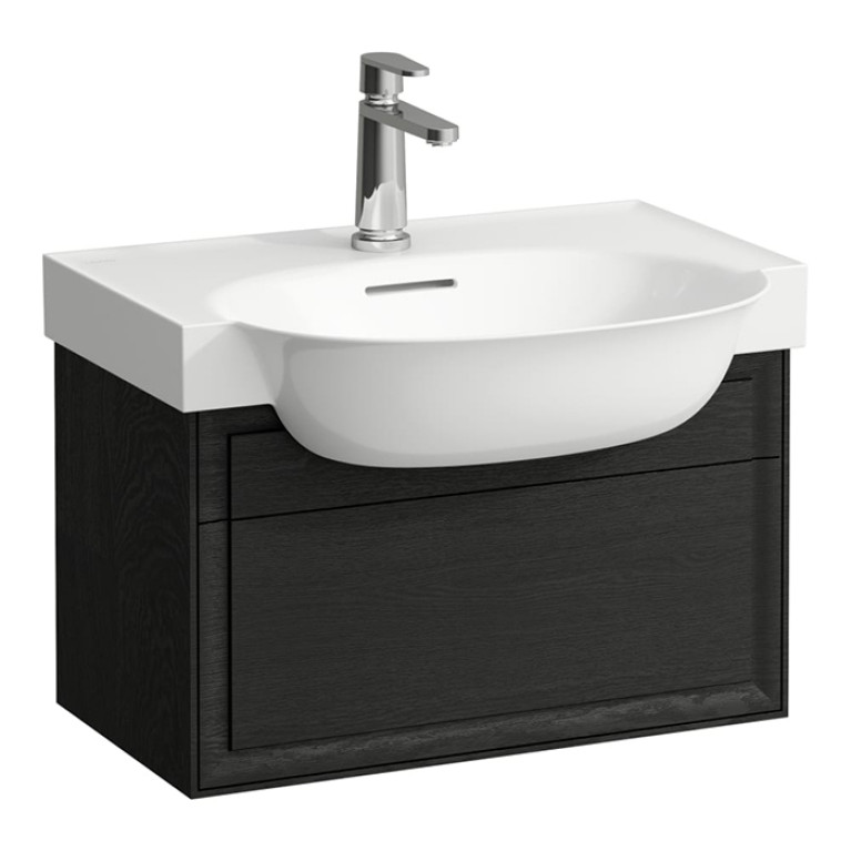 Laufen New Classic База под раковину подвесная , 580х320х340 мм, 1 ящик, цвет черный дуб (для раковины 813853)