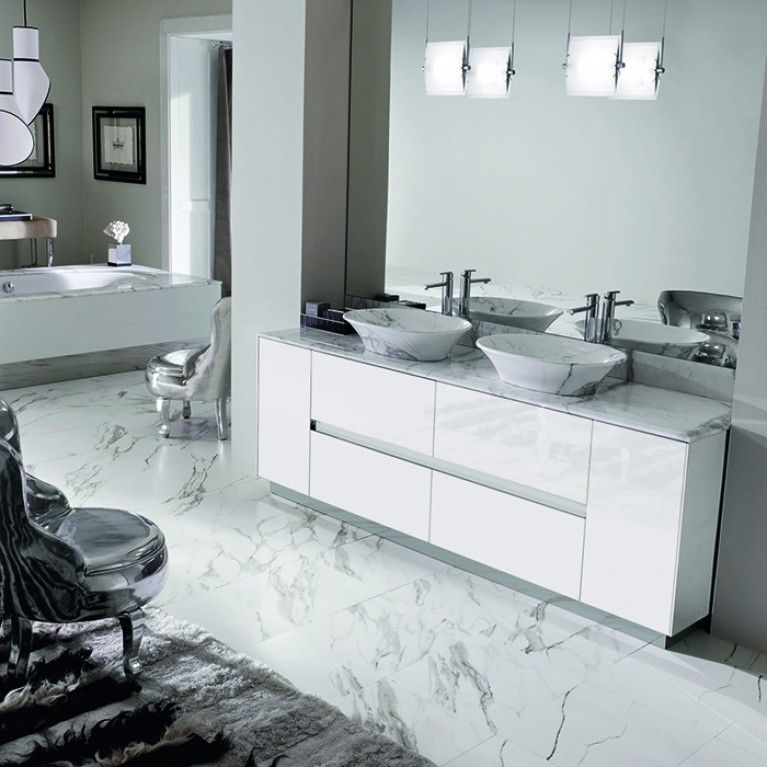 VITAGE milldue edition Four Seasons Тумба под раковину 720х555х688 мм., 2 ящика, цвет глянцевый Bianco