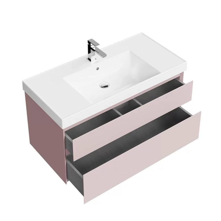 Kerama Marazzi Тумба CUBO подвесная с ящиками 100, Мальва матовая