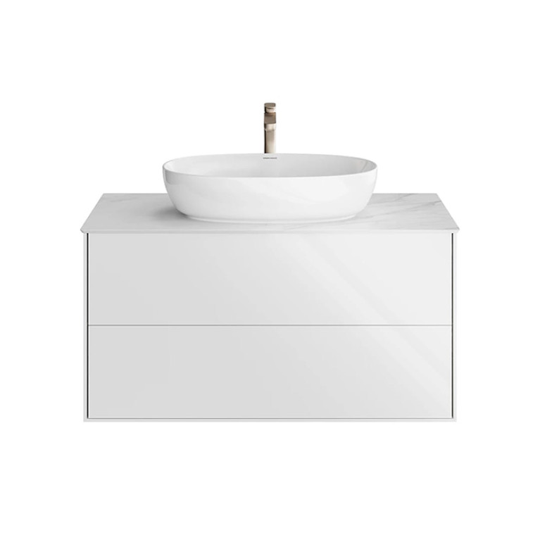 Kerama Marazzi Тумба PLAZA Modern подвесная 100 белый 2 ящика (нов. артикул - PLB.M.100.2\WHT.V) (Цена по Распродаже)