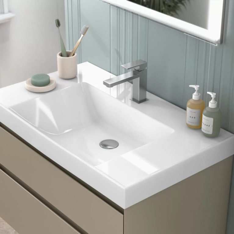 Kerama Marazzi Тумба CUBO подвесная с ящиками 80, лимо матовая
