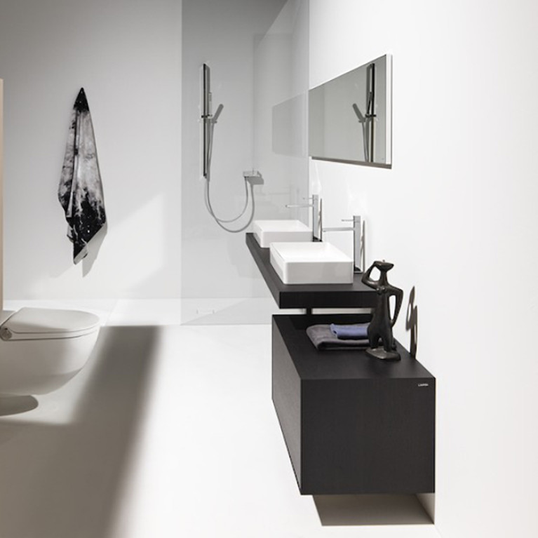 LAUFEN BOUTIQUE Тумба под раковину 900x500x430 мм., 1 ящик, с отверстием для раковины по центру, цвет темный дуб