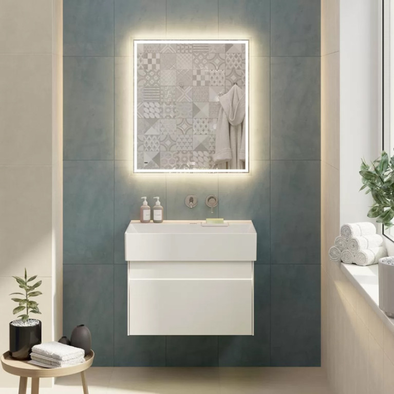 Kerama Marazzi Тумба LOGICA подвесная 2 ящика 70 см, белоснежный