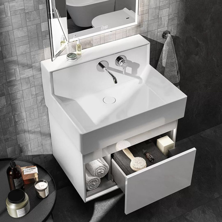 Kerama Marazzi Тумба LOGICA M подвесная 2 выдвижных ящика 65, цвет белоснежный