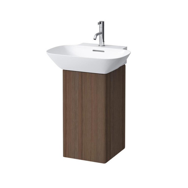 Laufen INO Тумба под раковину 810302, 320х340х605мм, с 1 дверцей, с сифоном, с 4 полками, DX, цвет: темный орех (СПЕЦЕНА-Акция!)