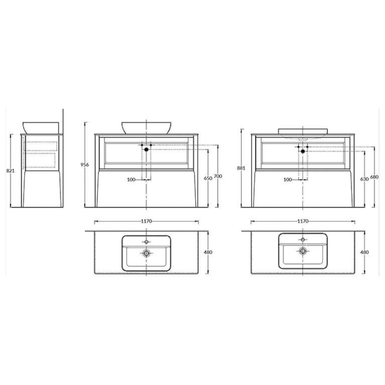 Kerama Marazzi Тумба PLAZA Classic NEO напольная 1+1 ящик 120, капучино матовый  (Цена по Распродаже)