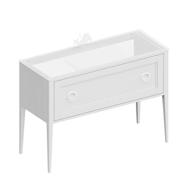 Kerama Marazzi Тумба PLAZA Classic NEO напольная 1 ящик 120, белая матовая  (Цена по Распродаже)