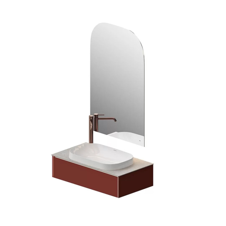 Kerama Marazzi Тумба MAGICA подвесная 90, 1 ящик, венецианский красный матовый