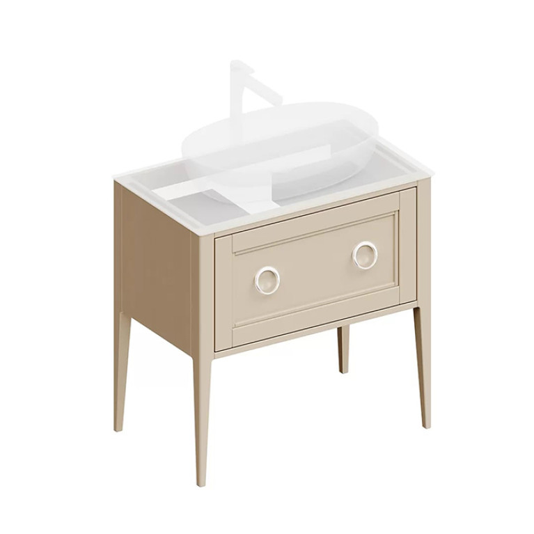 Kerama Marazzi Тумба PLAZA Classic NEO напольная 1+1 ящик 80, капучино матовый  (Цена по Распродаже)