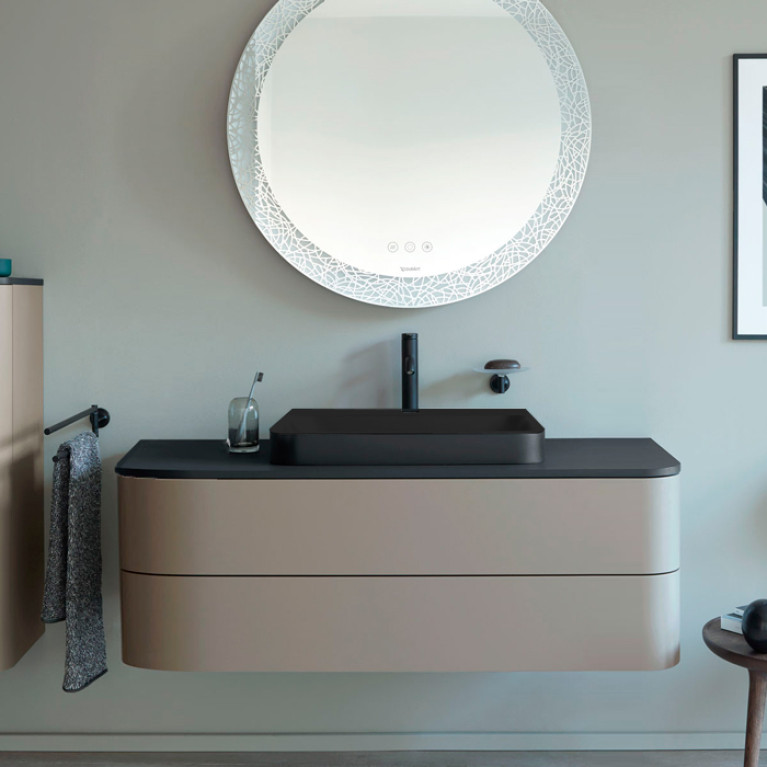 Duravit Happy D.2 Plus Тумба подвесная  408x1300x550мм 2  ящика, цвет: stone grey satin matt (СПЕЦЦЕНА с нашего склада)
