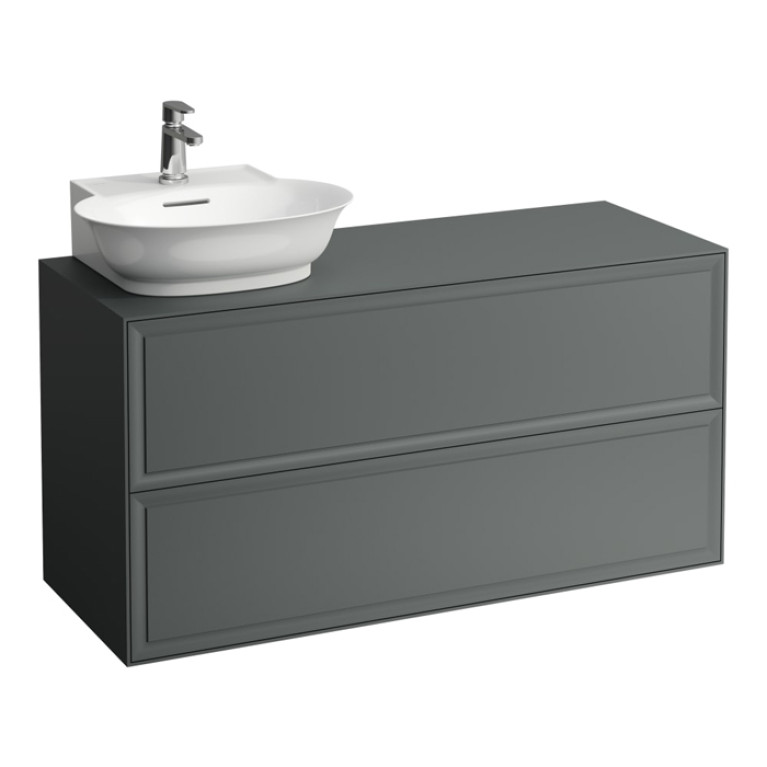 Laufen New Classic База под раковину подвесная, раковина слева , 1180х450х600 мм, 2 ящика, цвет серый (для раковины 816852)