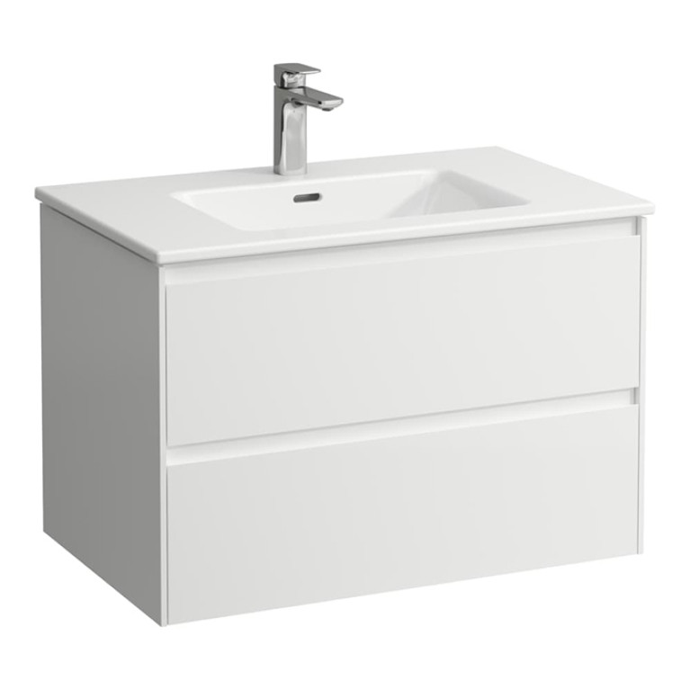 Laufen Pro S КОМПЛЕКТ: база под раковину, 800х500хh535 мм, с раковиной 8.1796.5, 800 мм, с 1 отв для смесит., 2 ящика, вкл. органайзер, белый глянцевы