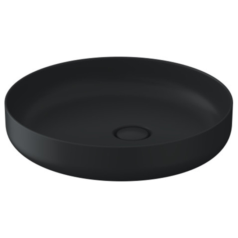 Duravit Vitrium Раковина накладная круглая 460мм, из DuroCast UltraResist-композит, без перелива и полки для смесителя , Цвет темно-серый матовый