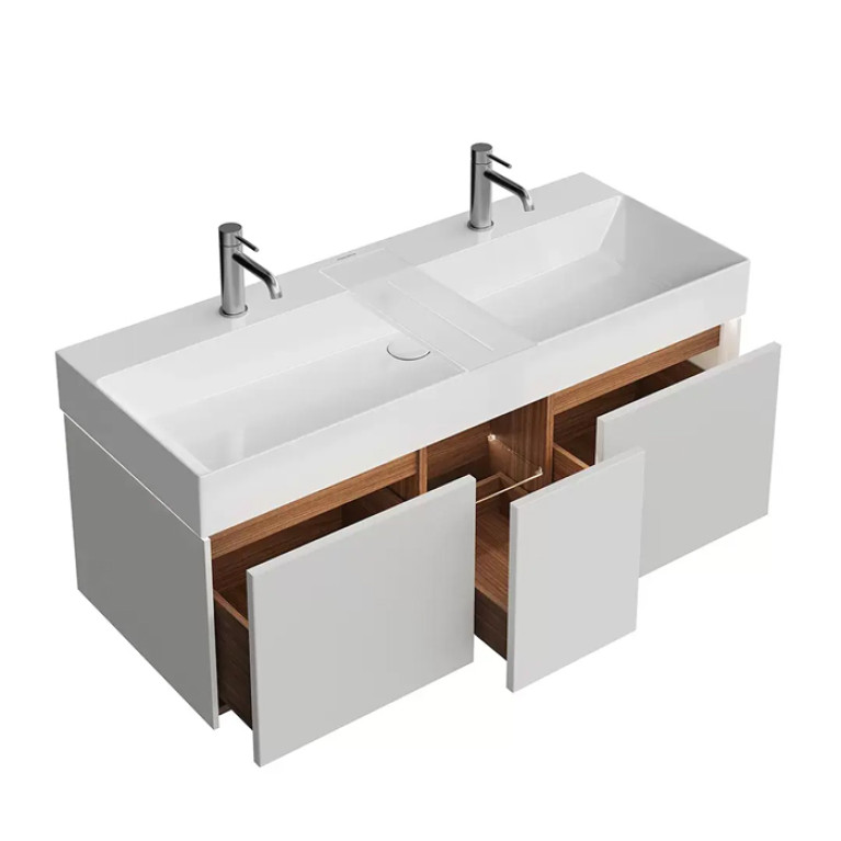 Kerama Marazzi Тумба GRANDE подвесная 120, 3 ящика, архитектурный серый&nbsp;&nbsp;
