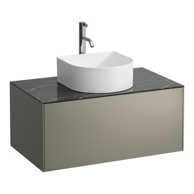Laufen Sonar шкафчик подесн, 775х455х340 мм, 1 ящик, с 1отв под смеситель, совместим с раковинами 812340/812341/812342/812343, титан и черный мрамор