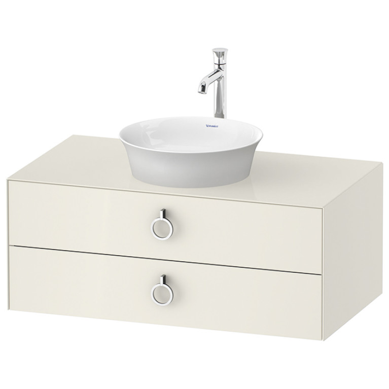 Duravit White Tulip  Тумбочка подвесная, 408x1000x550 мм, 2 ящика с ручкой, цвет: Nordic White HighGloss