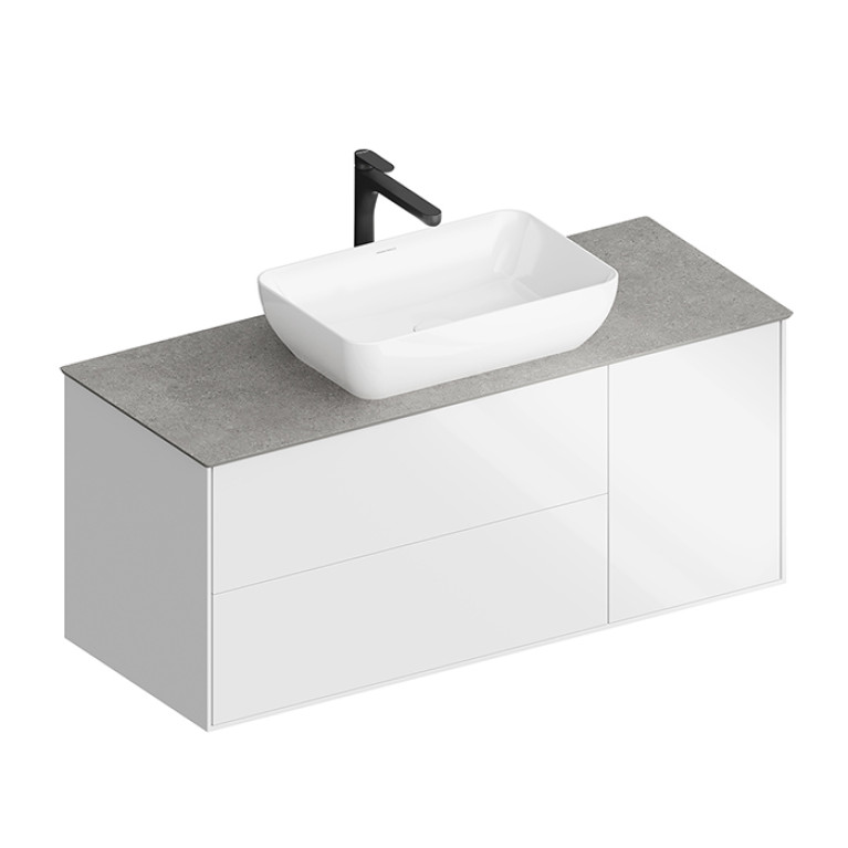 Kerama Marazzi Тумба PLAZA Modern подвесная 120 белый 3 ящика (Цена по Распродаже)