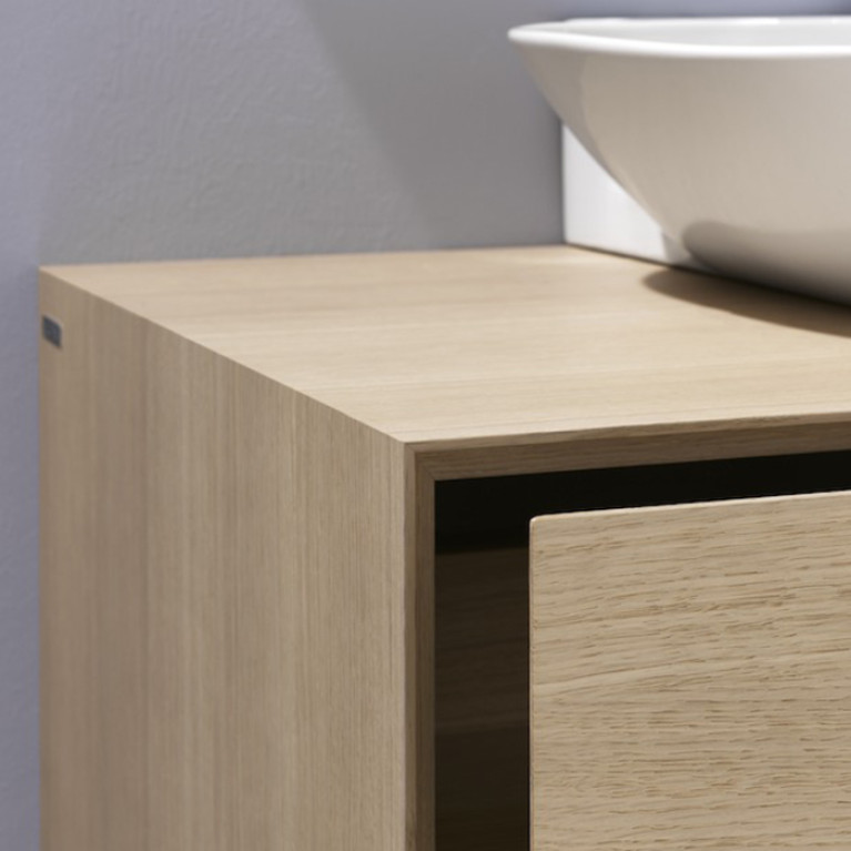 LAUFEN BOUTIQUE Тумба под раковину 900x500x430 мм., 1 ящик, с отверстием для раковины по центру, цвет светлый дуб