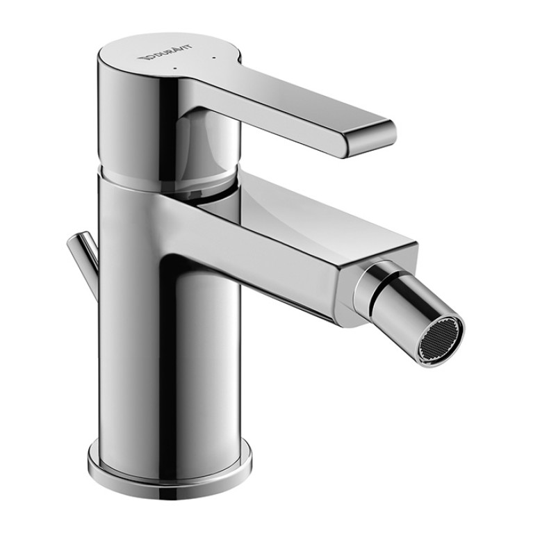 Duravit B.2 Смеситель для биде с донным клапаном, на 1 отв., излив 127мм, цвет: хром
