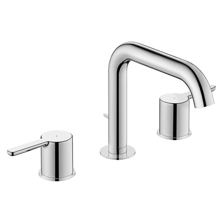Duravit C.1 Смеситель для раковины на 3 отв. излив 160мм с донным клапаном, цвет: хром