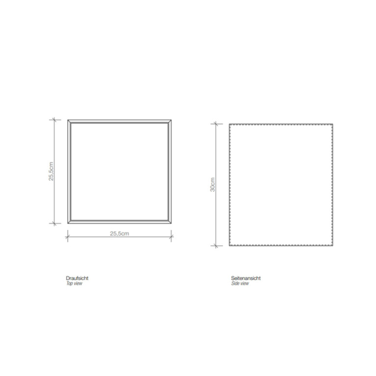 Decor Walther Brownie WB Корзина для белья 25.5x25.5x30, цвет: белая кожа
