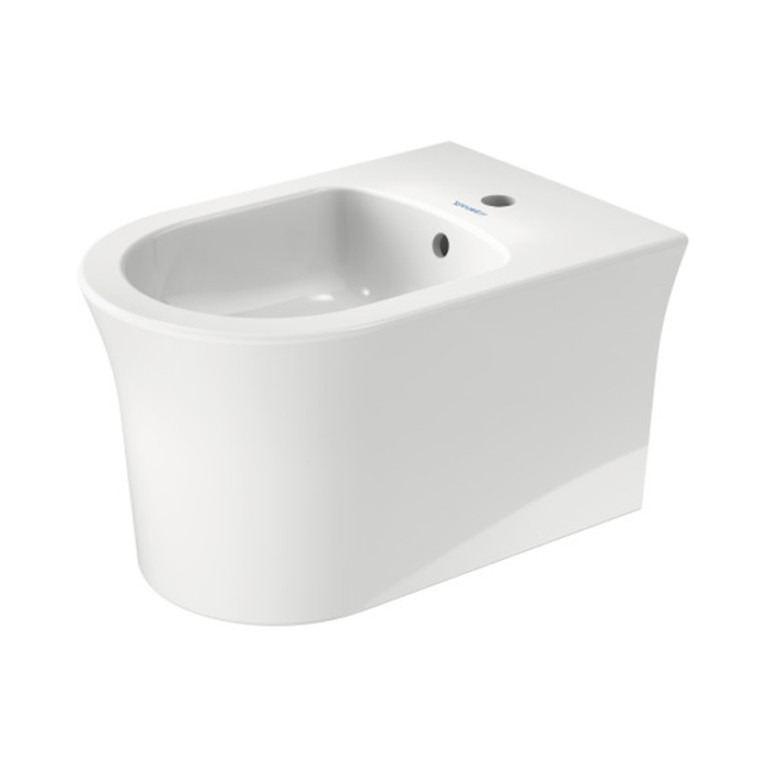 Duravit White Tulip Биде напольное 370x580х420 мм, с переливом, с 1 отв под смеситель,  с WonderGliss, цвет: белый
