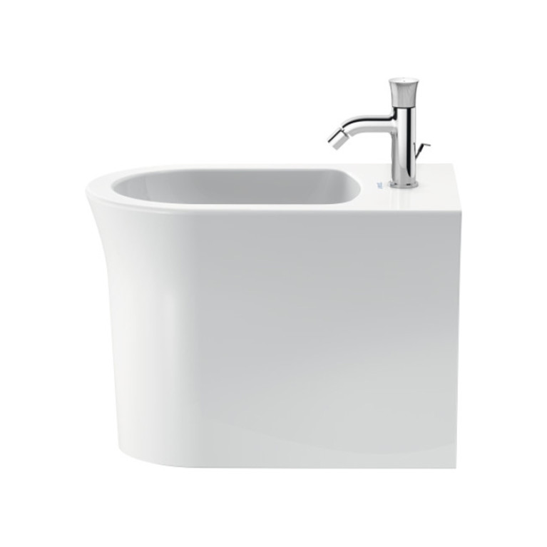 Duravit White Tulip Биде напольное 370x580х420 мм, с переливом, с 1 отв под смеситель,  с WonderGliss, цвет: белый