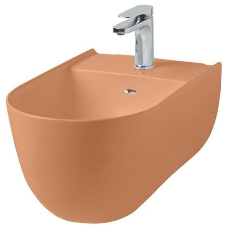 Artceram THE ONE Биде подвесное  52х35, с креплениями, с 1 отв под смеситель. цвет arancio cammeo