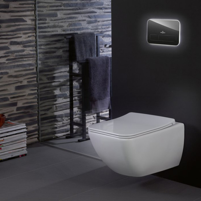VilleroyBoch Venticello Унитаз подвесной 375*560*330, безободковый, в комплекте сиденье SlimSeat Line c микролифтом, CeramicPlus, цвет альпийский