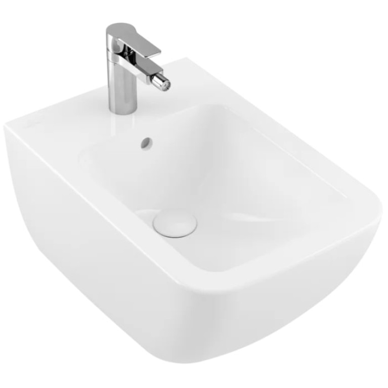 VilleroyBoch Venticello Биде подвесное 375*560*285, с 1 отв. под смеситель, цвет альпийский белый