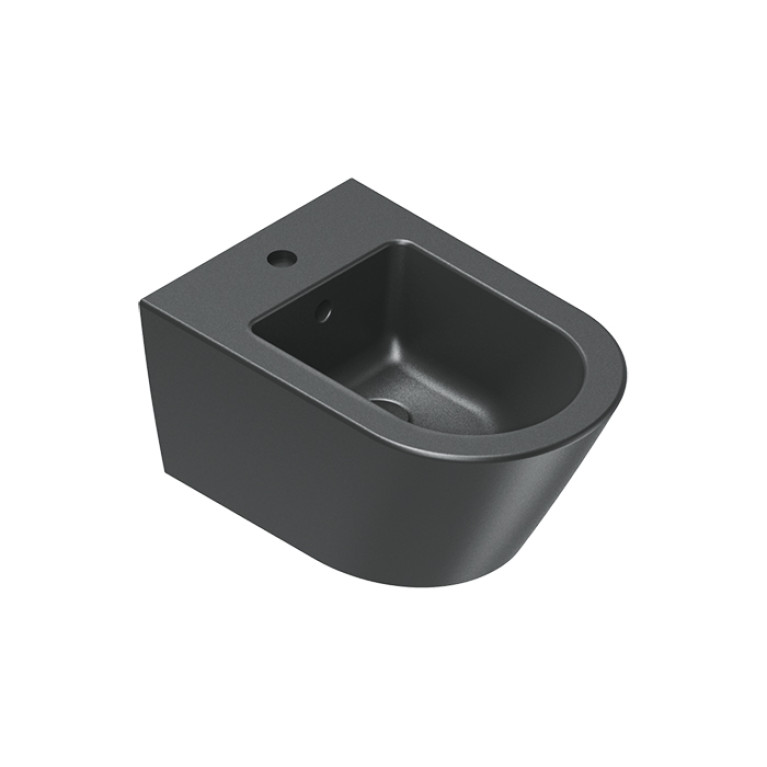 Catalano ZERO Биде подвесное 55x35, с 1 отв. под смеситель, покрытие Cataglaze+, без крепежа, цвет черный матовый