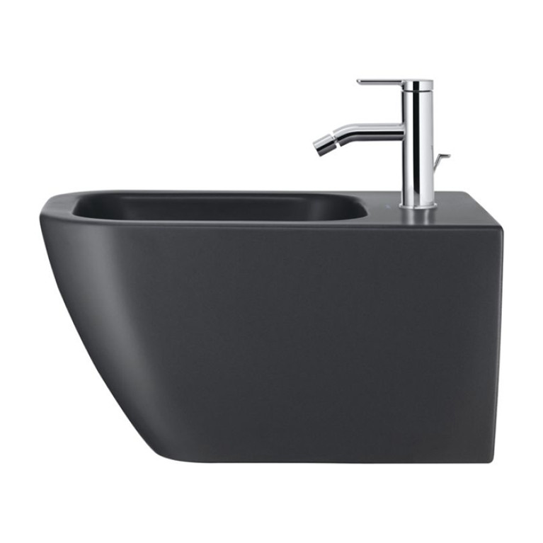 Duravit Happy D.2 Биде подвесное 355x540мм, с переливом 1 отв для смес,  с покрытием WG, цвет: антрацит матовый