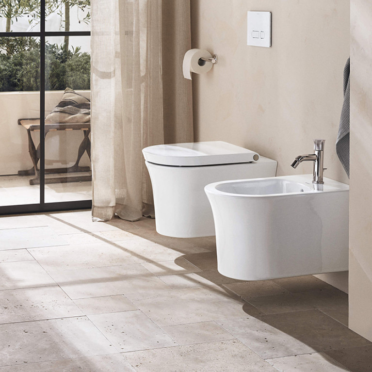 Duravit White Tulip Биде напольное 370x580х420 мм, с переливом, с 1 отв под смеситель,  с WonderGliss, цвет: белый