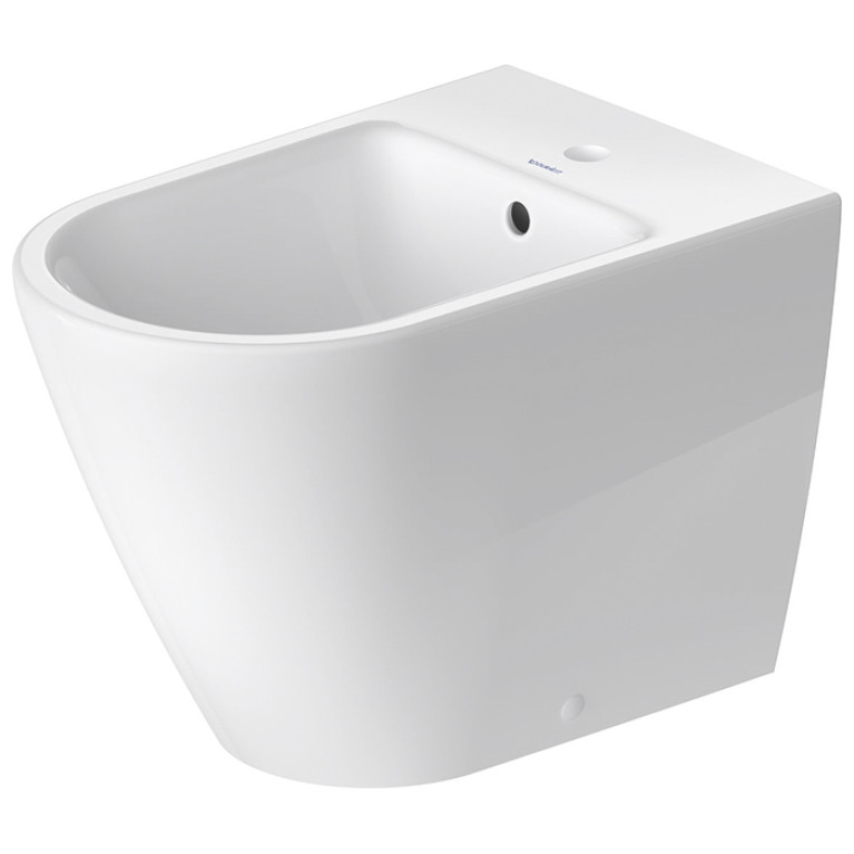Duravit D-Neo Биде напольное 370x580х400 мм, с переливом, с 1 отв под смеситель,  с WonderGliss, цвет: белый