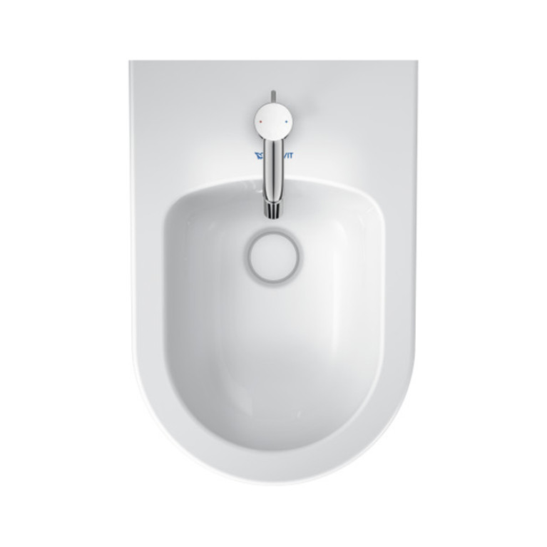 Duravit White Tulip Биде напольное 370x580х420 мм, с переливом, с 1 отв под смеситель,  с WonderGliss, цвет: белый