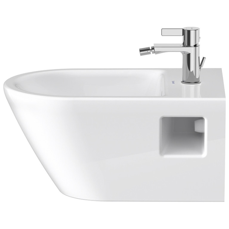 Duravit D-Neo Биде подвесное 370x540 мм, с переливом, с 1отв под смеситель, цвет: белый (Спец.цена из наличия)