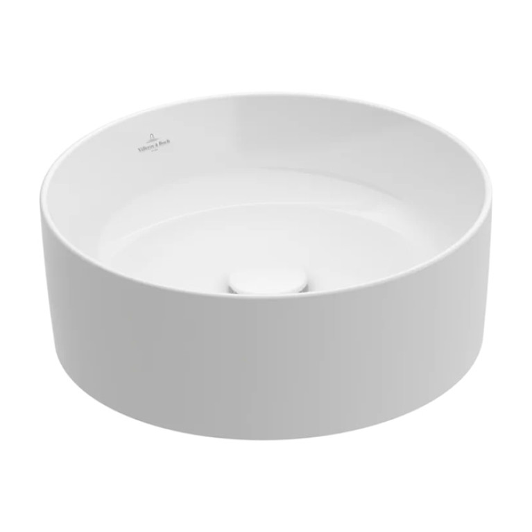VilleroyBoch Collaro Раковина накладная 400*400*145h, без отв. под смеситель, без перелива, TitanCeram, цвет альпийский белый