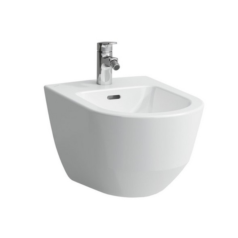 Laufen Pro Биде подвесное 530x360x335(430) мм, с 1 отв. под смесит, боковые отверстия для подвода воды, цвет: белый