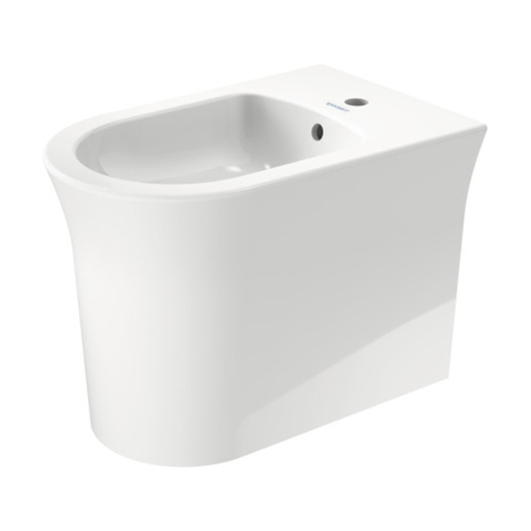 Duravit White Tulip Биде напольное 370x580х420 мм, с переливом, с 1 отв под смеситель,  с WonderGliss, цвет: белый