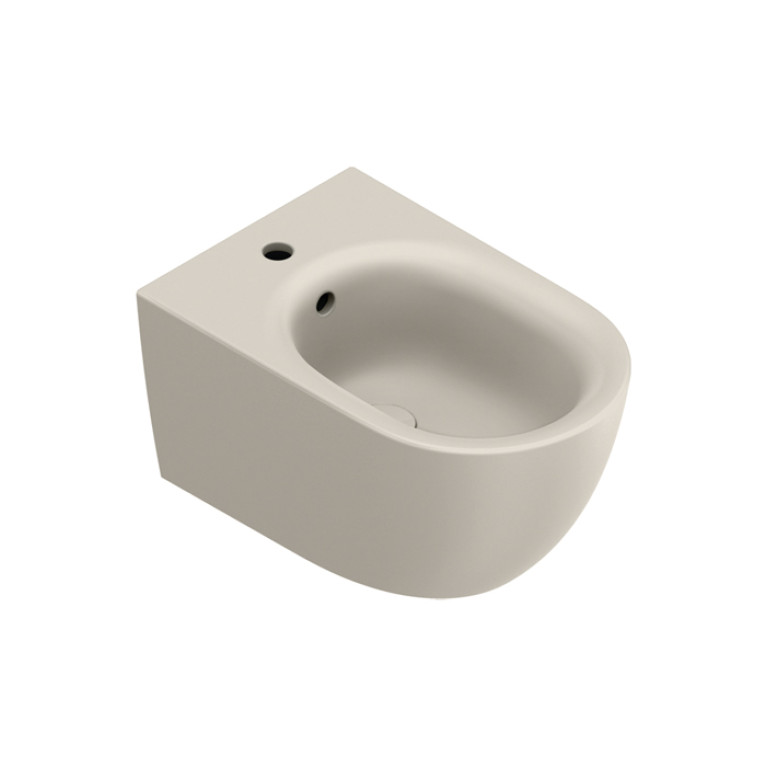 Catalano SFERA Биде подвесное 55x35, с 1 отв. под смеситель, покрытие Cataglaze+, без крепежа, цвет Sabbia Satinato