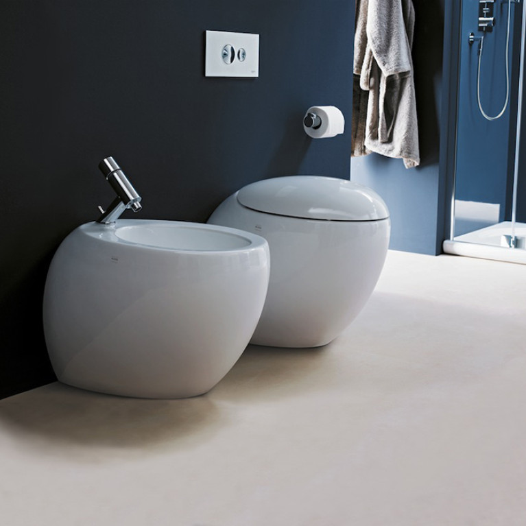 Laufen Alessi One Биде напольное 390x585x415мм, с 1 отв. под смеситель, с покр. LLC, цвет: белый