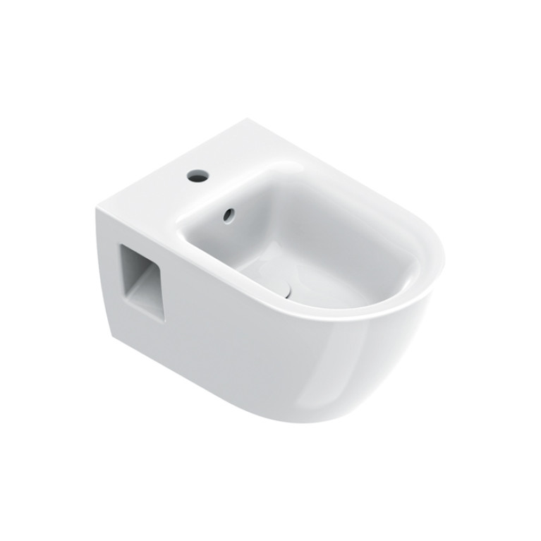 Catalano SFERA Биде подвесное 55x35, с 1 отв. под смеситель, покрытие Cataglaze+, открытый креп., цвет белый глянцевый
